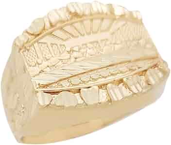AMZ Jewelry 10K Yellow Gold Last Supper Ring Mens Last